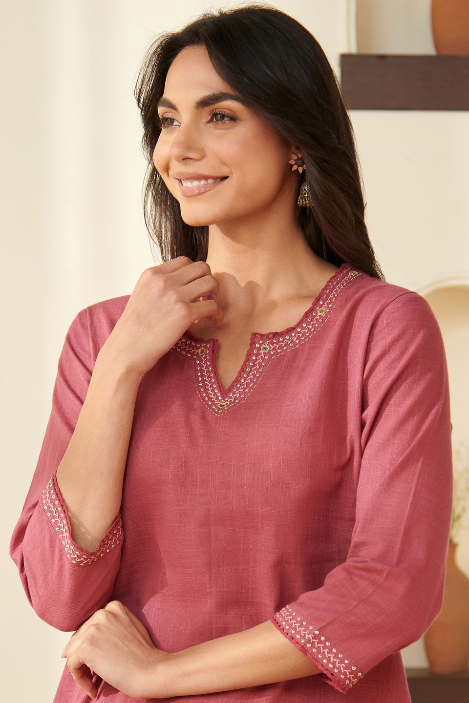 Surplus: Roza Azma Mauve Kurta