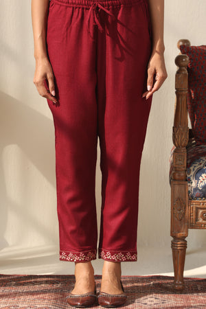 Naadirah Gulbahar Faux Wool Narrow Pants