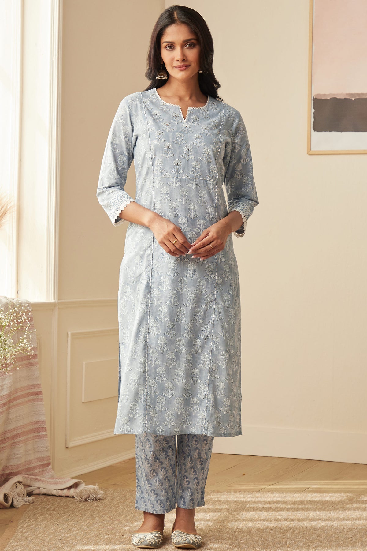 Rosheen Heer Sanganeri Kurta