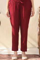 Naadirah Maheen Faux Wool Narrow Pants