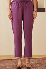 Mehraab Aalia Purple Narrow Pants