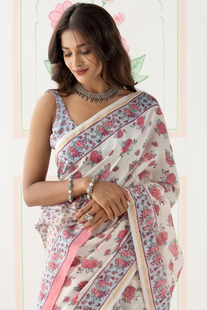 Gulbarg Nazma Sanganeri Chanderi Saree
