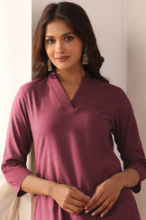 Surplus: Roza Zehna Wine Kurta