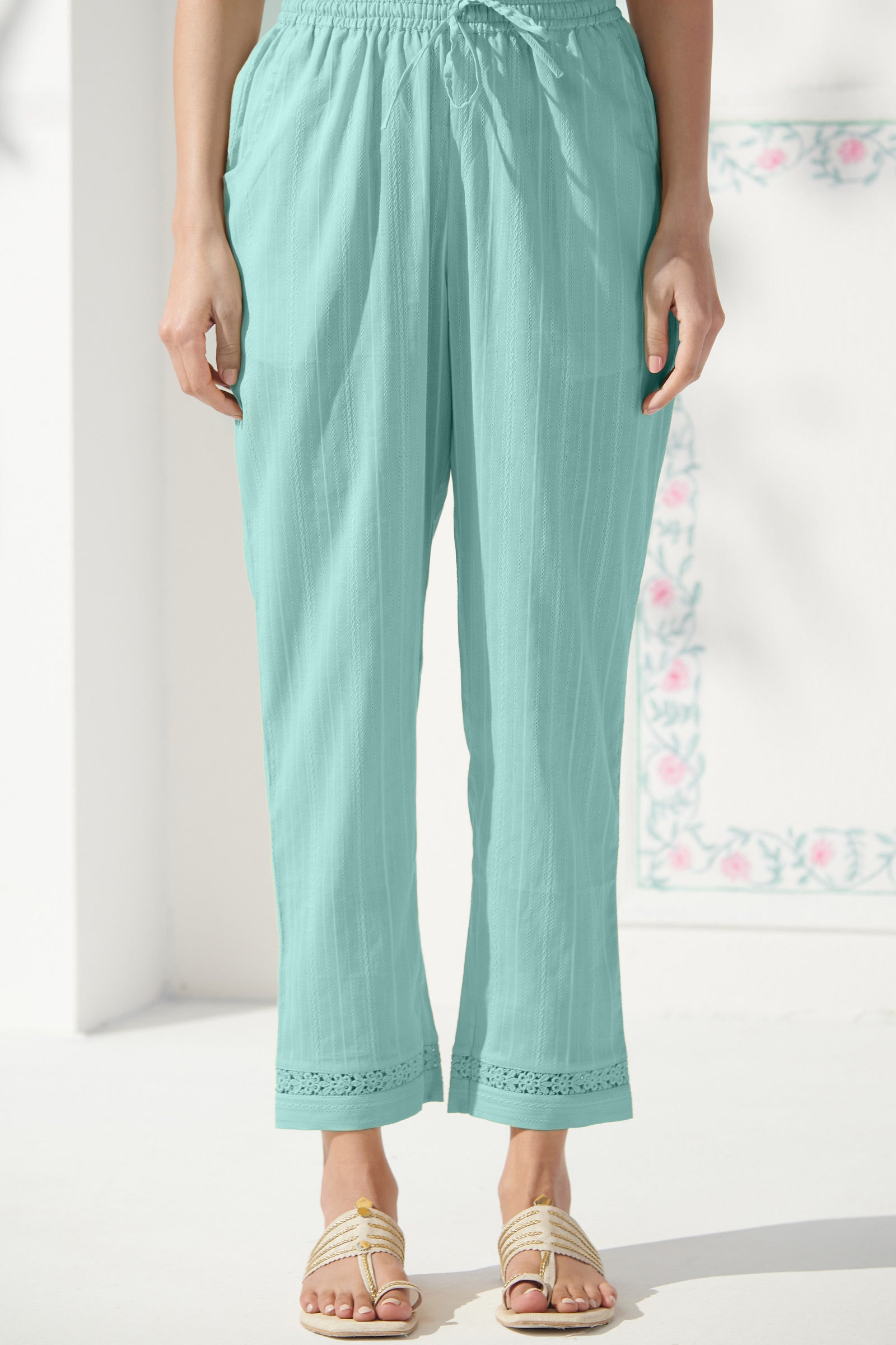 Surplus: Roza Nazmin Green Narrow Pants