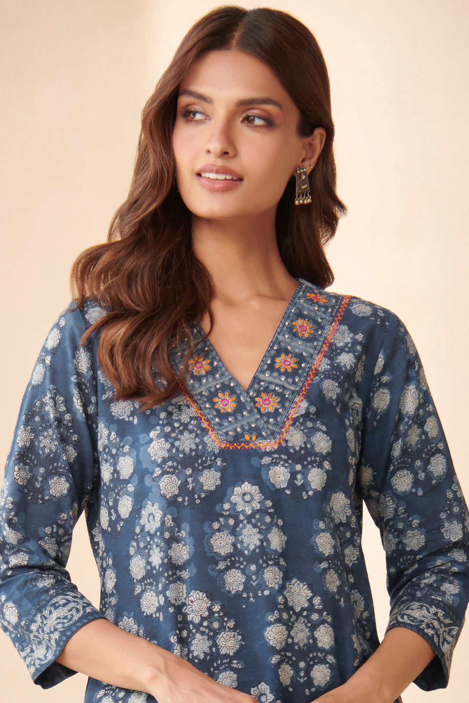 Sehra Zahira Bagru Dabu Kurta