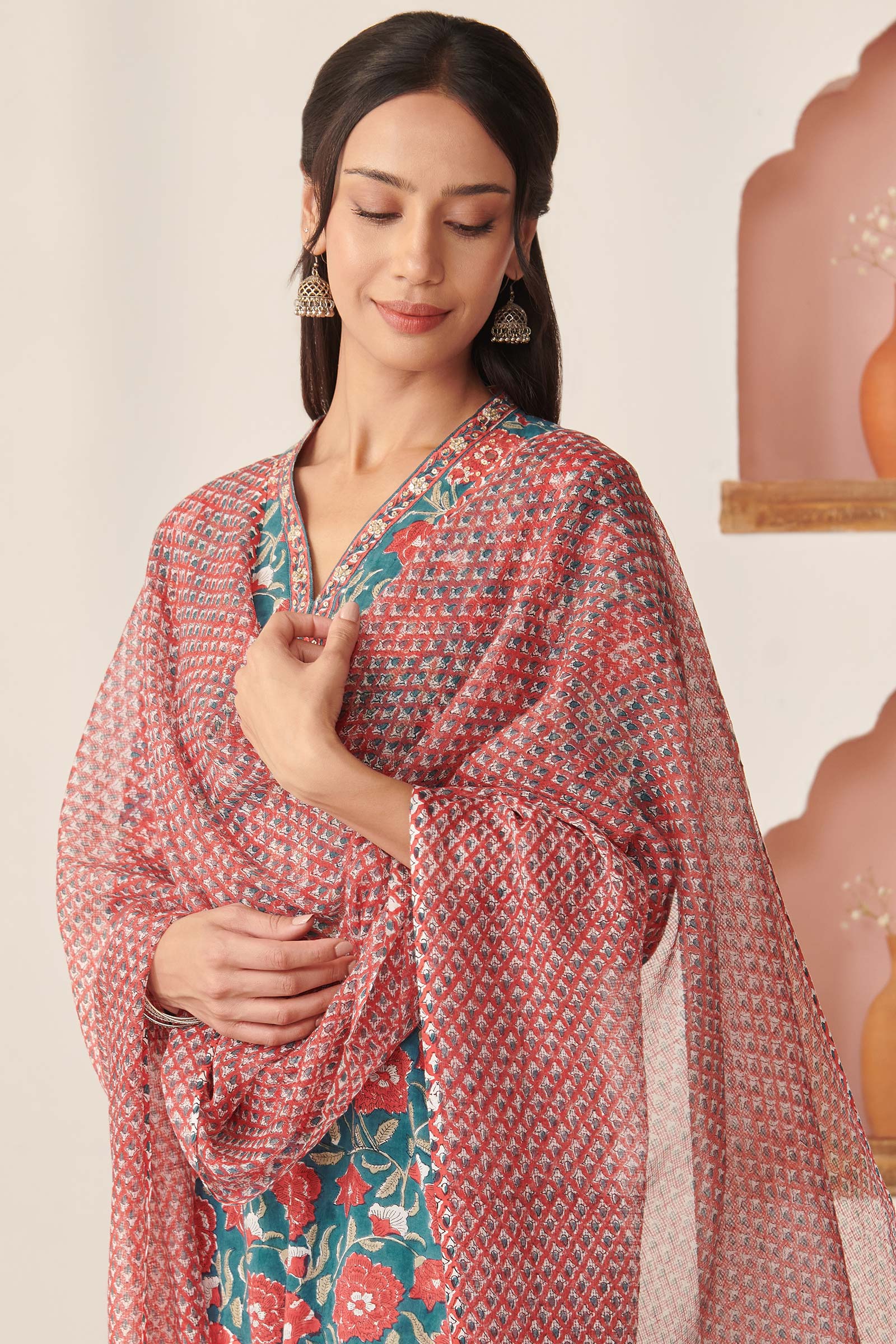 Zahira Farah Sanganeri Dupatta