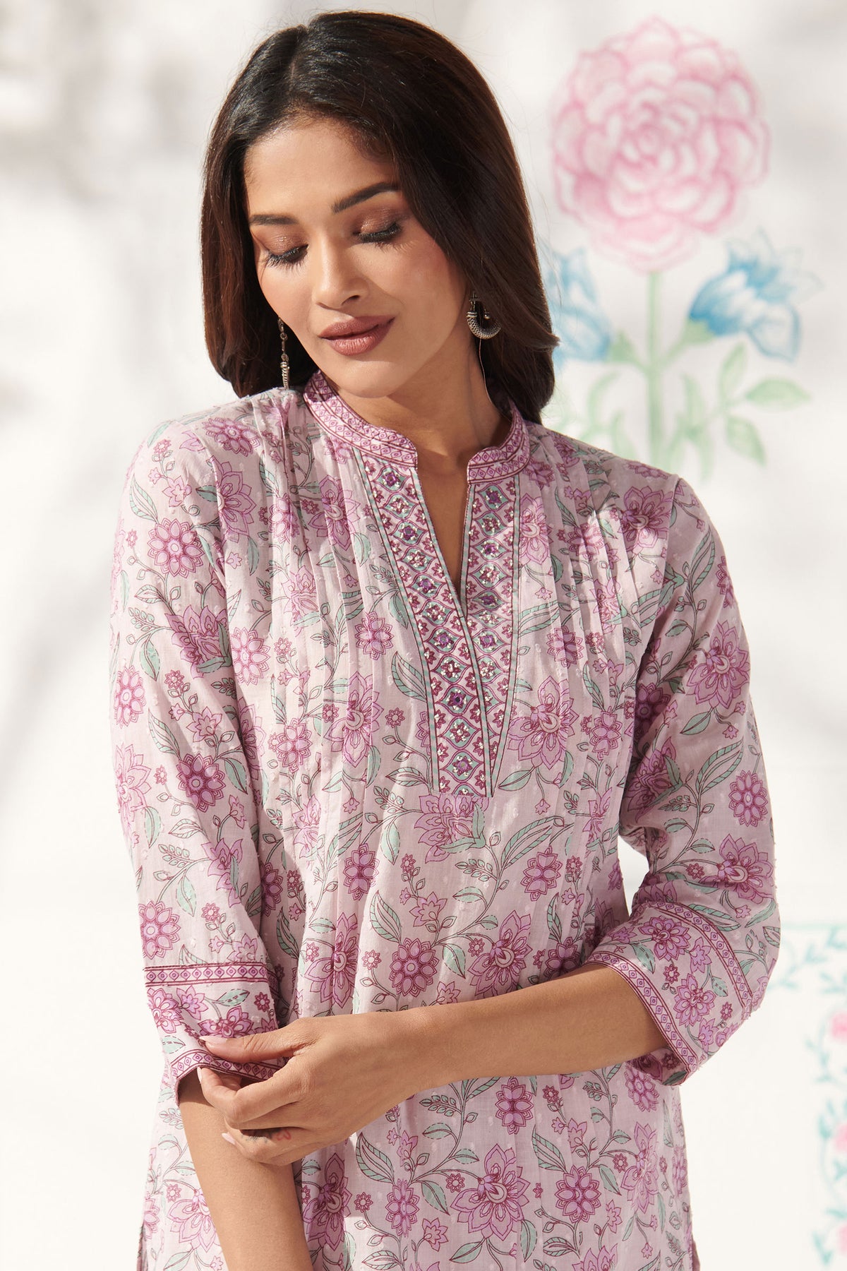 Gulbahar Mahi Sanganeri Kurta