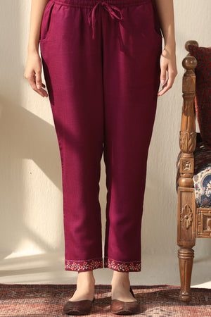 Naadirah Zubeda Faux Wool Narrow Pants