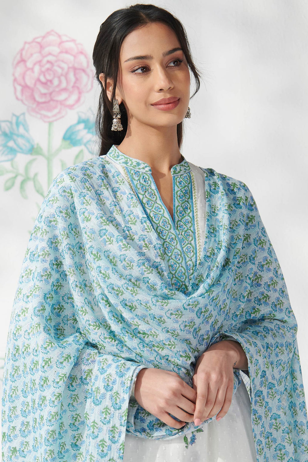 Gulbahar Roohi Sanganeri Dupatta