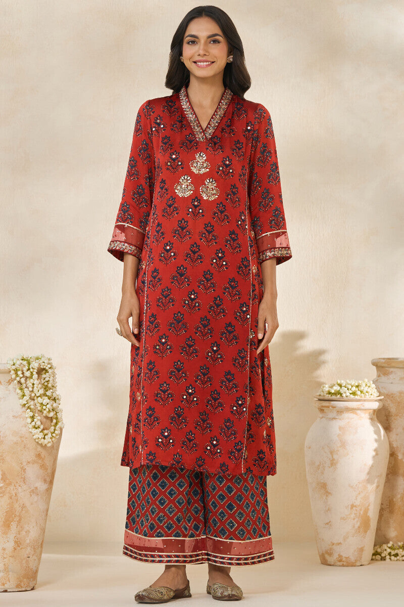 Mehrunissa Aiza Ajrak Kurta