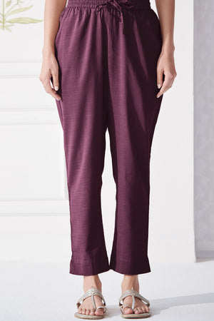Roza Nazm Wine Narrow Pants
