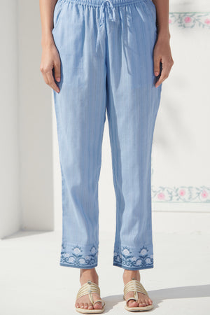 Mehraab Ameera Blue Narrow Pants
