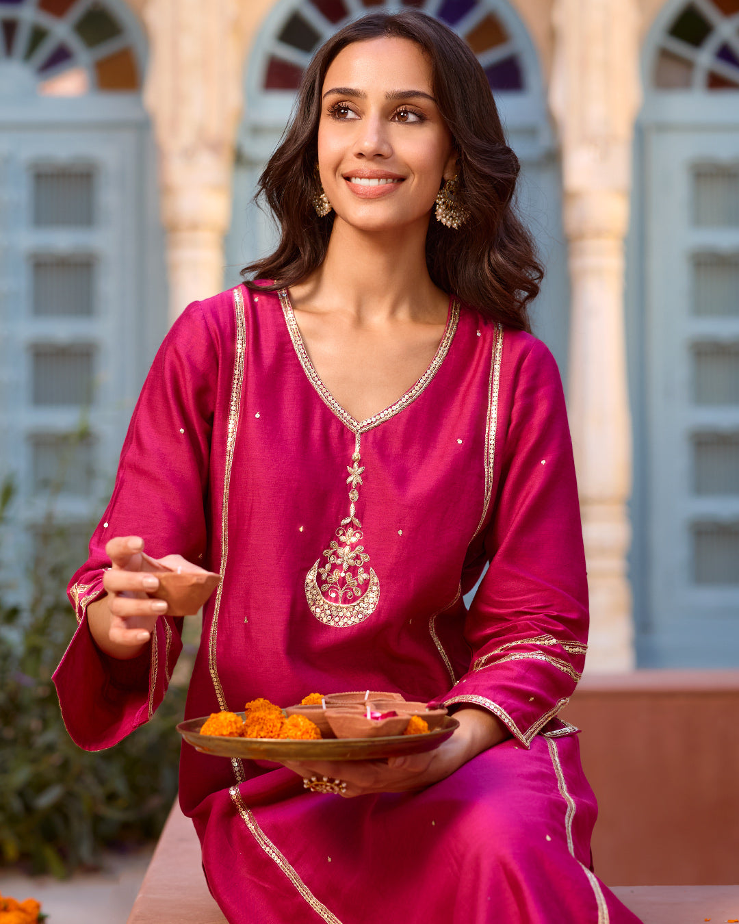 Roshanara Maisha Rani Pink Kurta