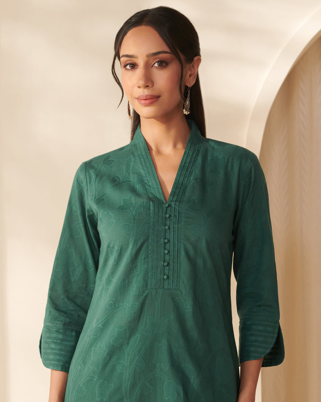 Roza Asfara Teal Green Kurta
