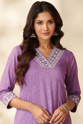 Mehraab Shaheena Purple Kurta