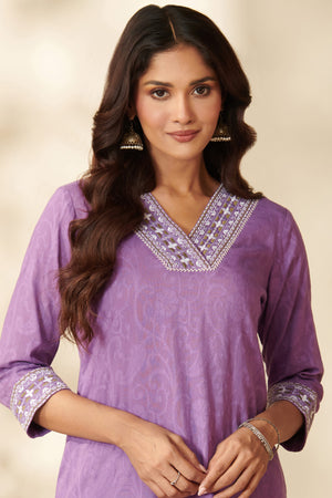 Mehraab Shaheena Purple Kurta