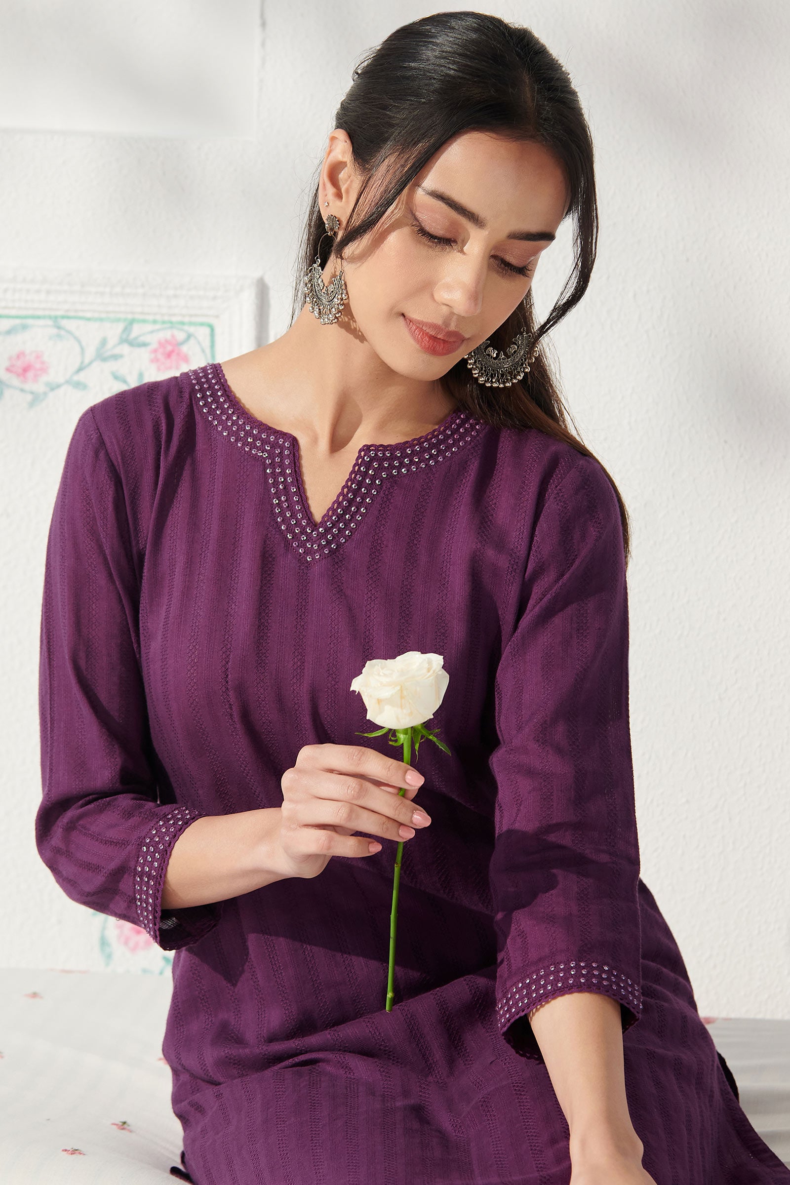 Roza Mirza Purple Kurta