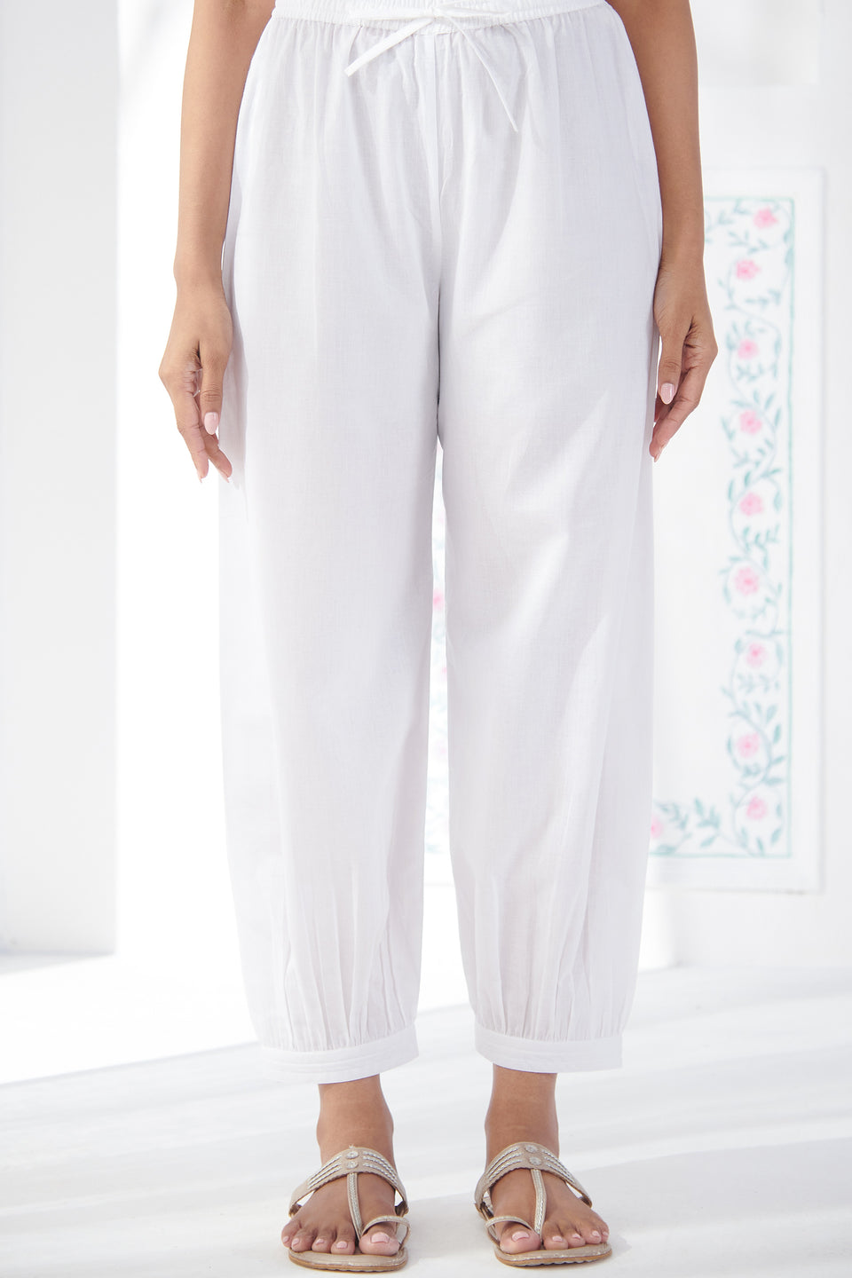 Roza White Izhaar Pants