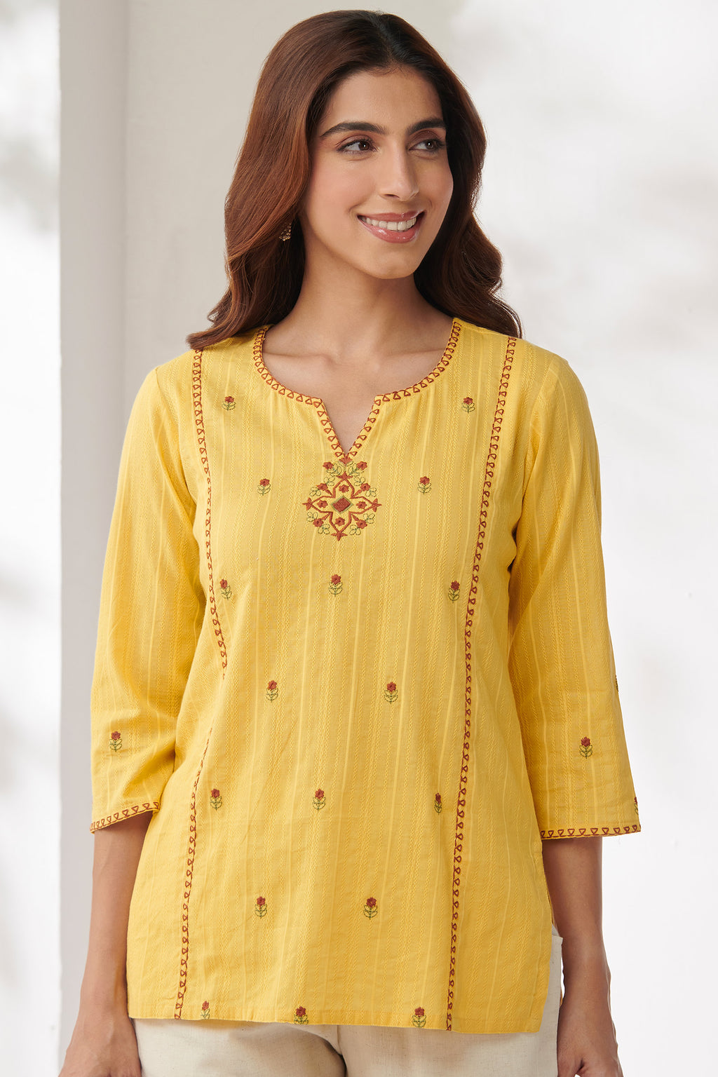 Mehraab Saira Yellow Top