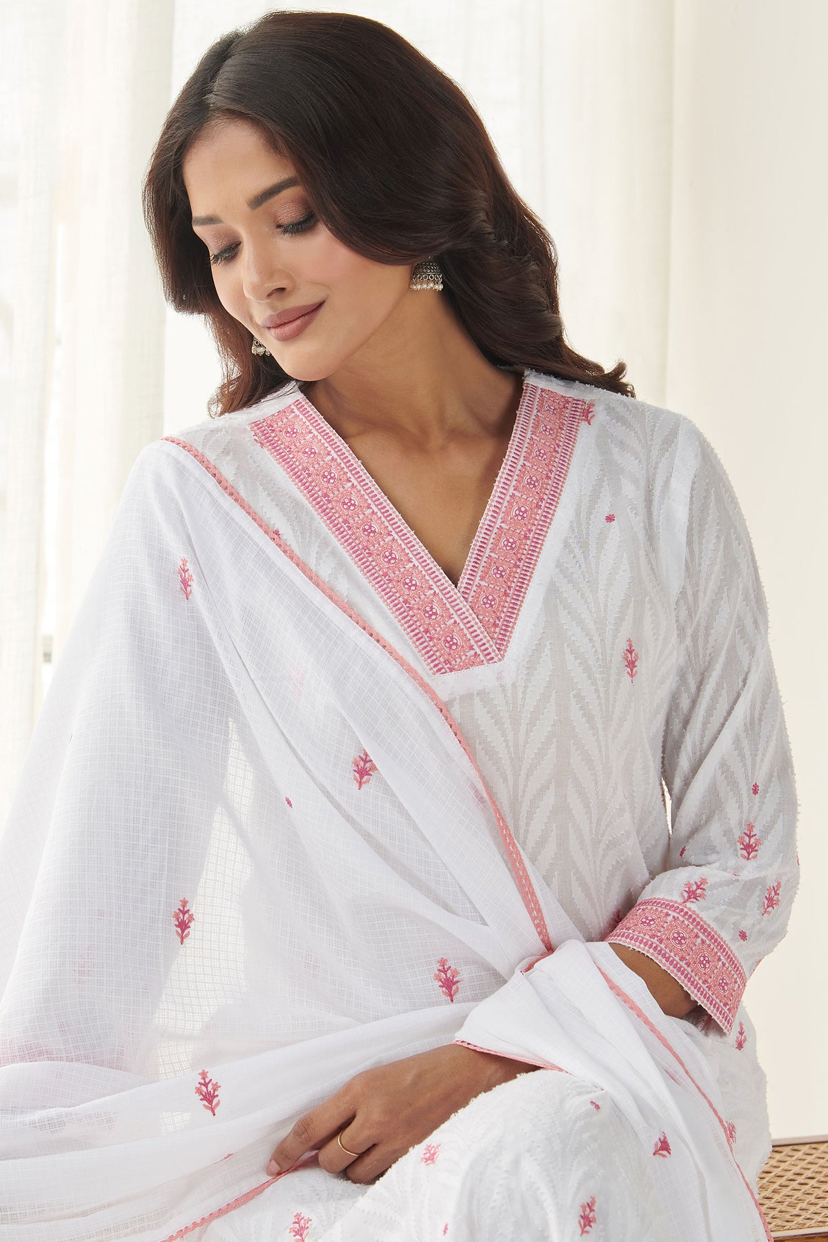 Mehraab Mahira White Kurta