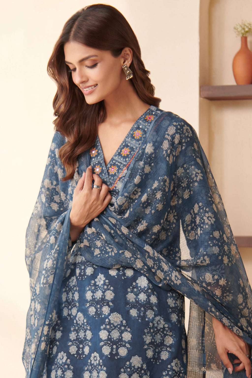 Sehra Zahira Bagru Dabu Dupatta