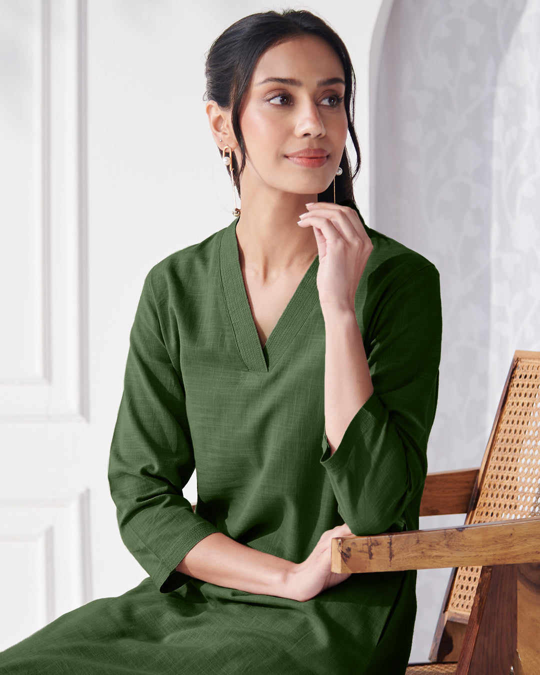 Roza Tara Forest Green Kurta