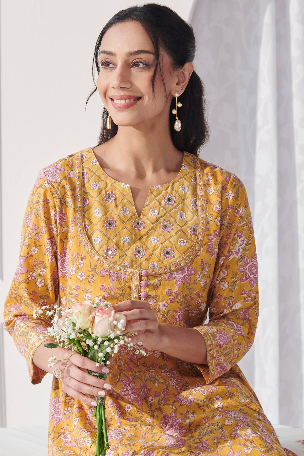 Gulbahar Rosana Sanganeri Kurta