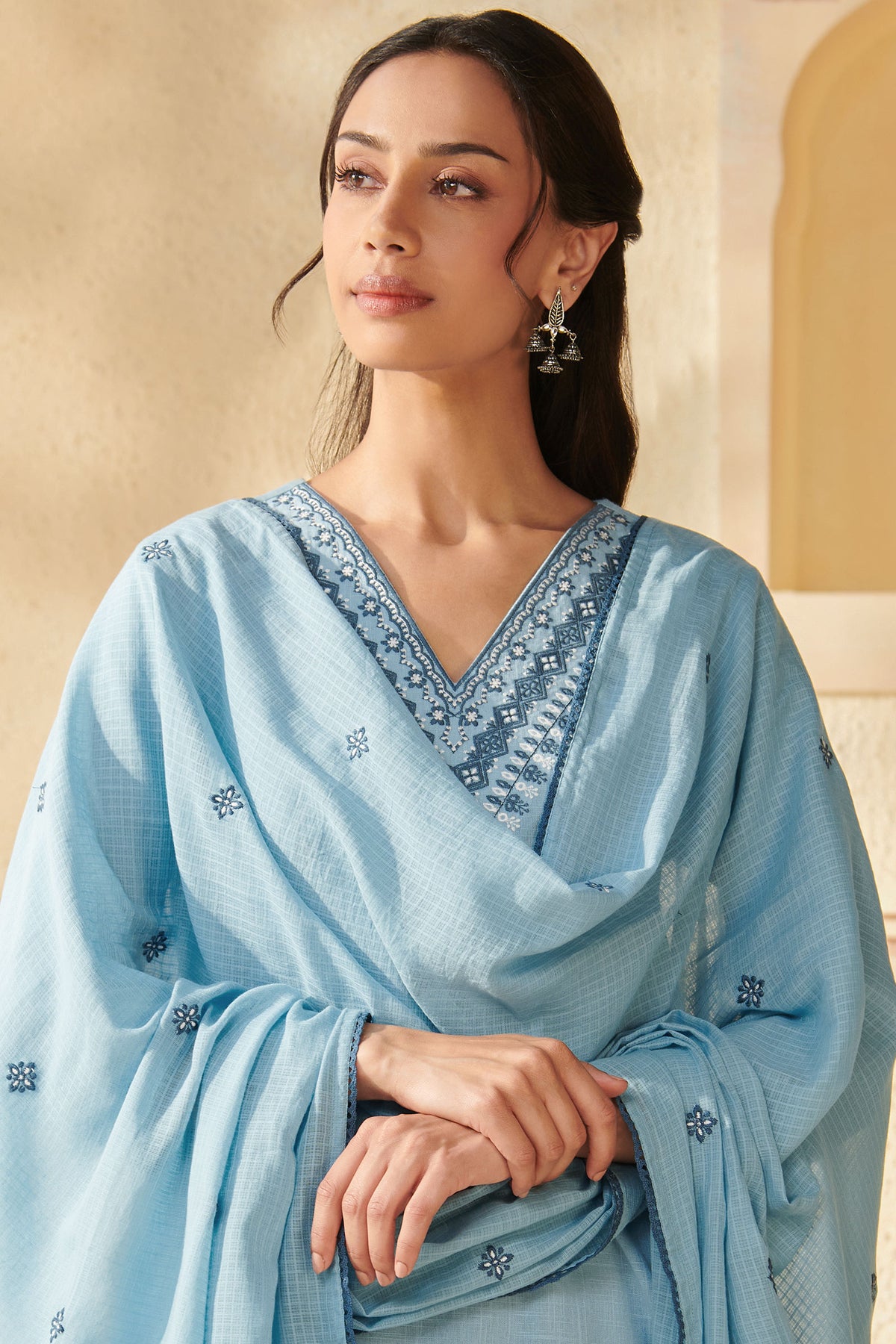Mehraab Roheen Blue Dupatta