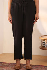 Mehraab Nahiza Black Narrow Pants