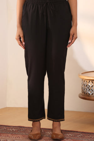 Mehraab Nahiza Black Narrow Pants