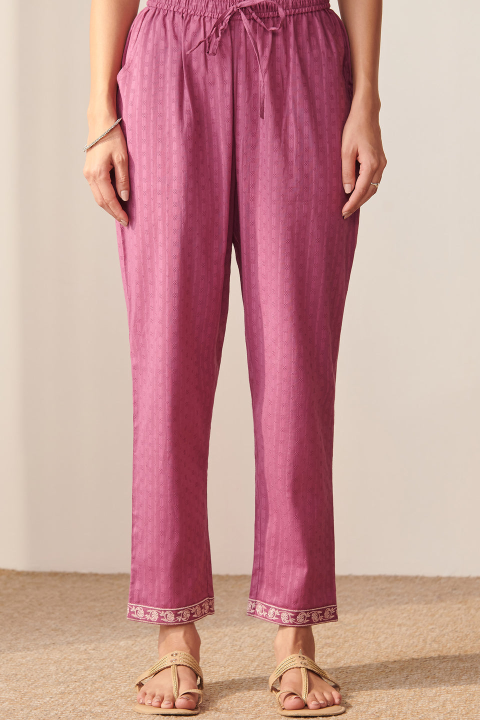 Mehraab Nisa Purple Narrow Pants