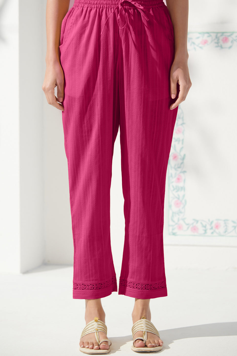 Surplus: Roza Farah Pink Narrow Pants