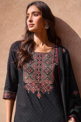 Mehraab Safiya Black Kurta