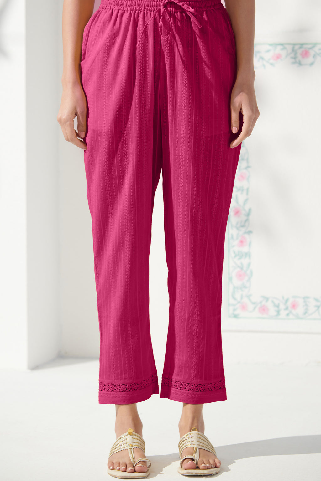 Roza Farah Pink Narrow Pants