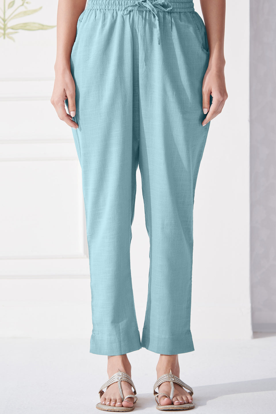 Roza Shaheen Blue Narrow Pants