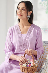 Roza Sehreen Lilac Kurta