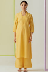 Roza Sehreen Lemon Yellow Kurta