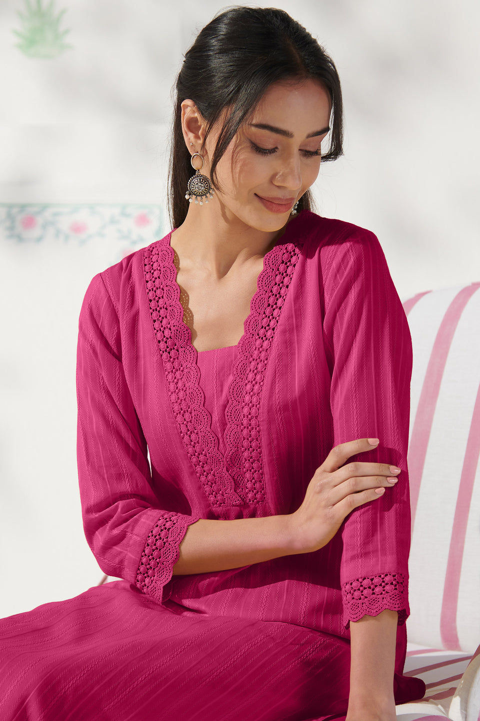Surplus: Roza Farah Pink Kurta