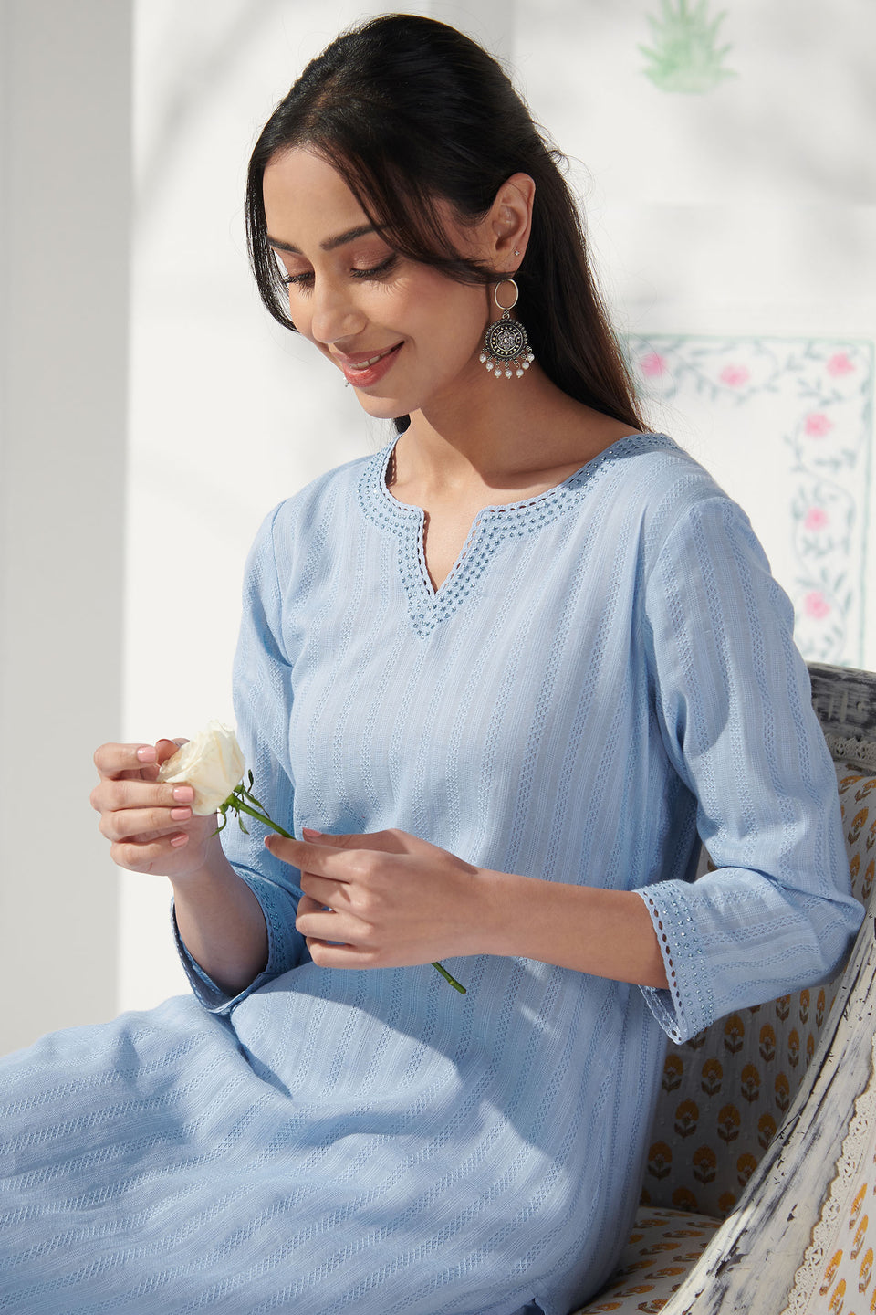 Surplus: Roza Aalia Blue Kurta