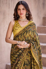 Sehra Gazal Ajrak Saree