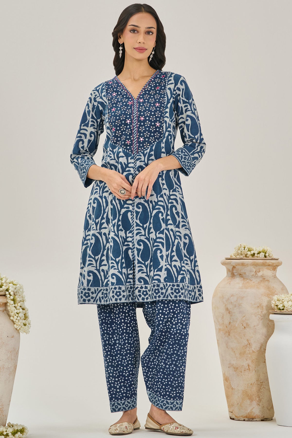 Nurtaj Rumaisa Bagru Short Kurta