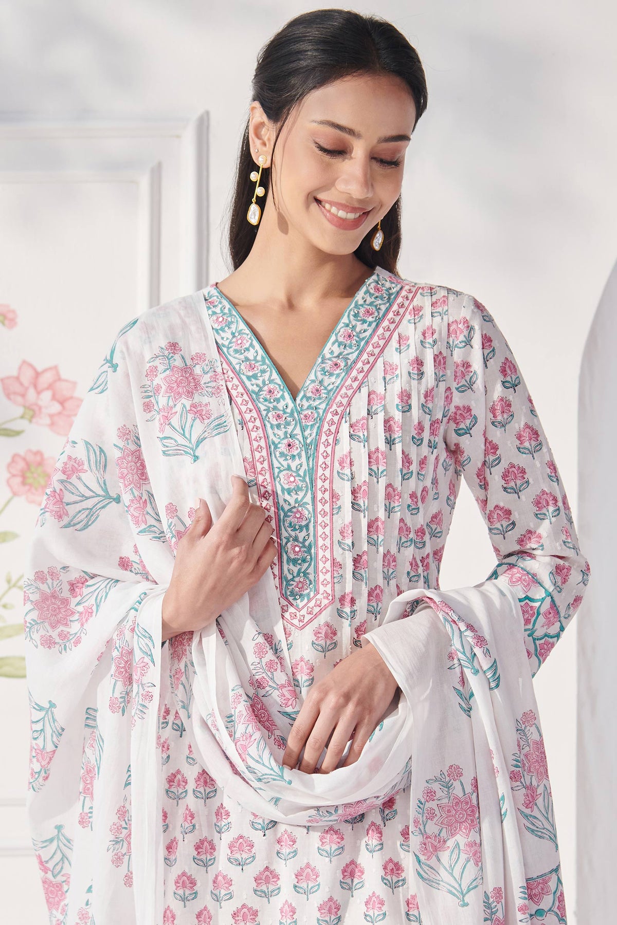 Gulbahar Faizah Sanganeri Dupatta