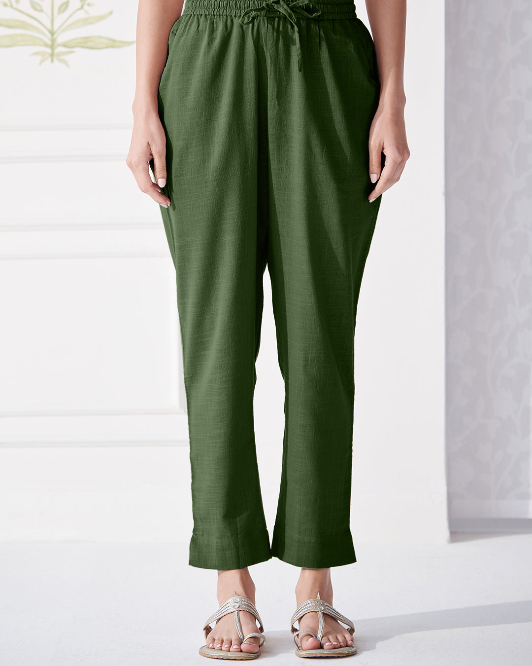 Roza Tara Forest Green Narrow Pants