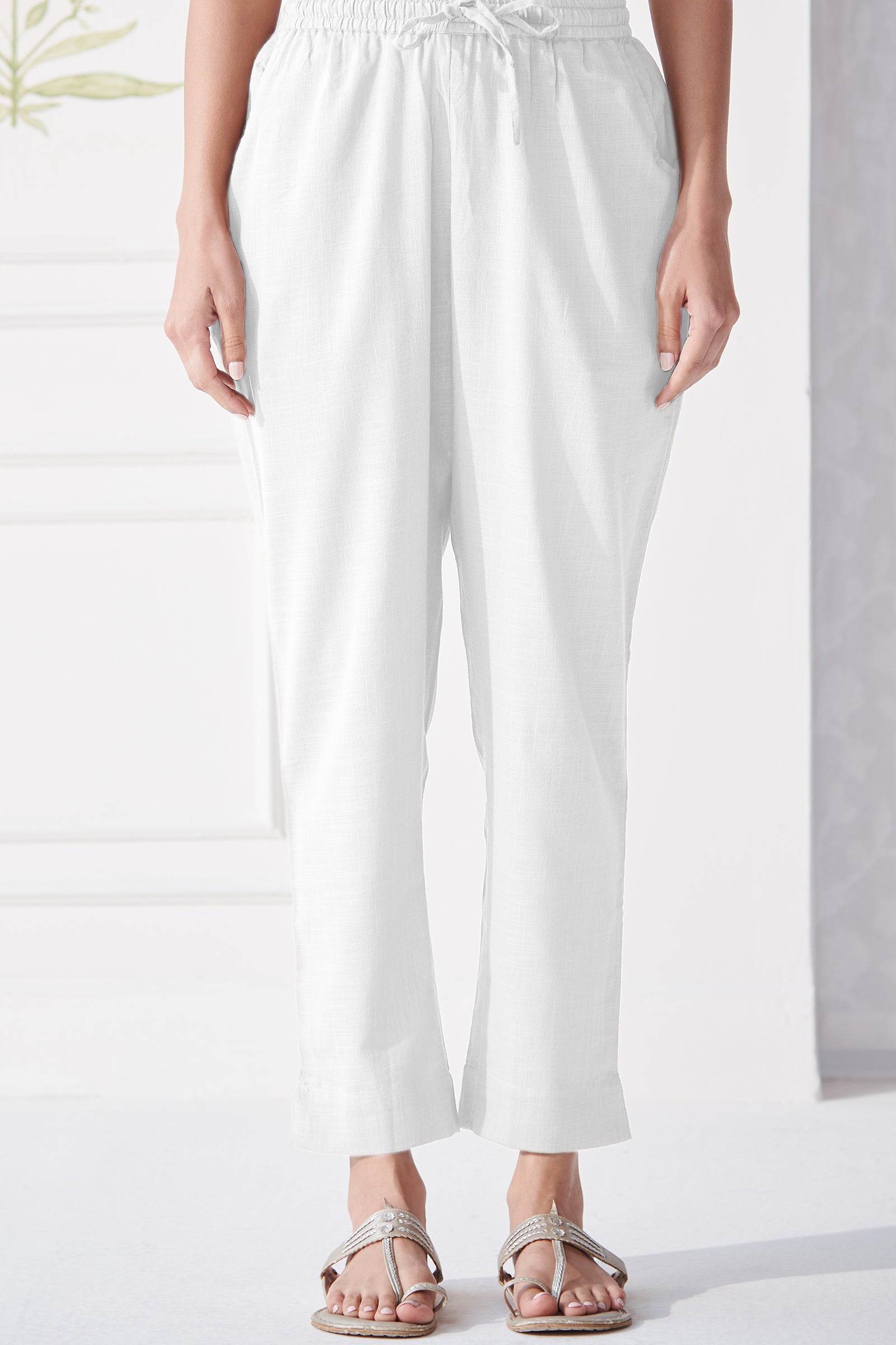 Roza Anaya White Narrow Pants