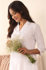 Roza Anaya White Kurta