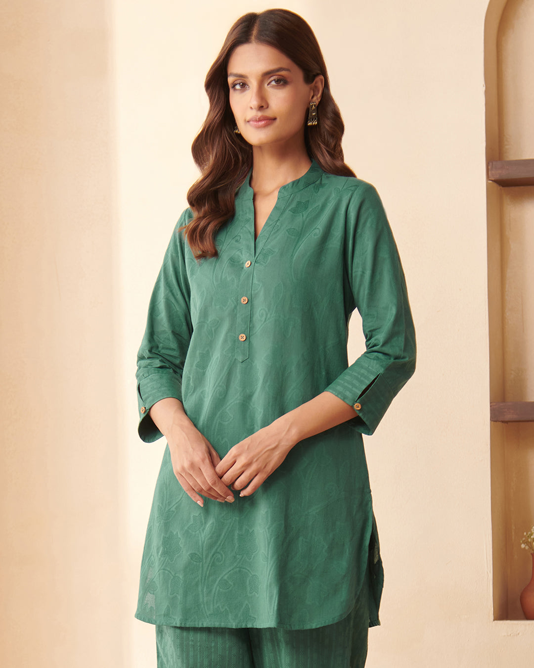 Roza Amira Teal Green Co-Ord Set