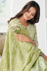 Gulbahar Firosa Sanganeri Dupatta