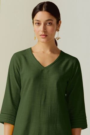 Roza Zara Forest Green Kurta
