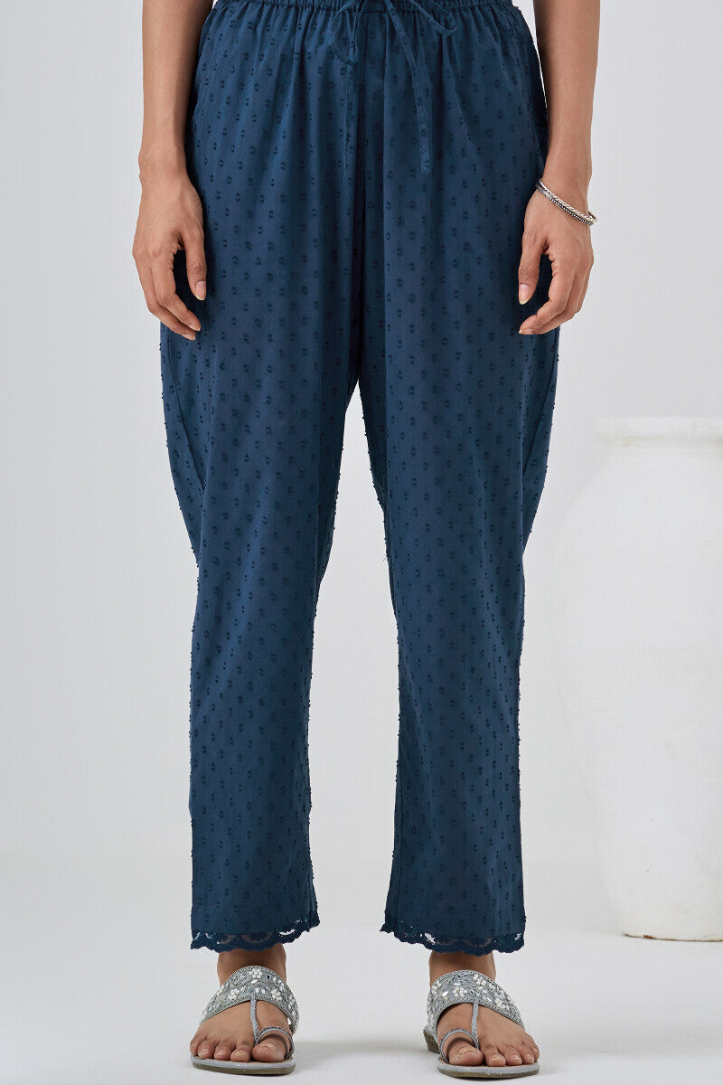 Roza Aafiyah Navy Blue Narrow Pants