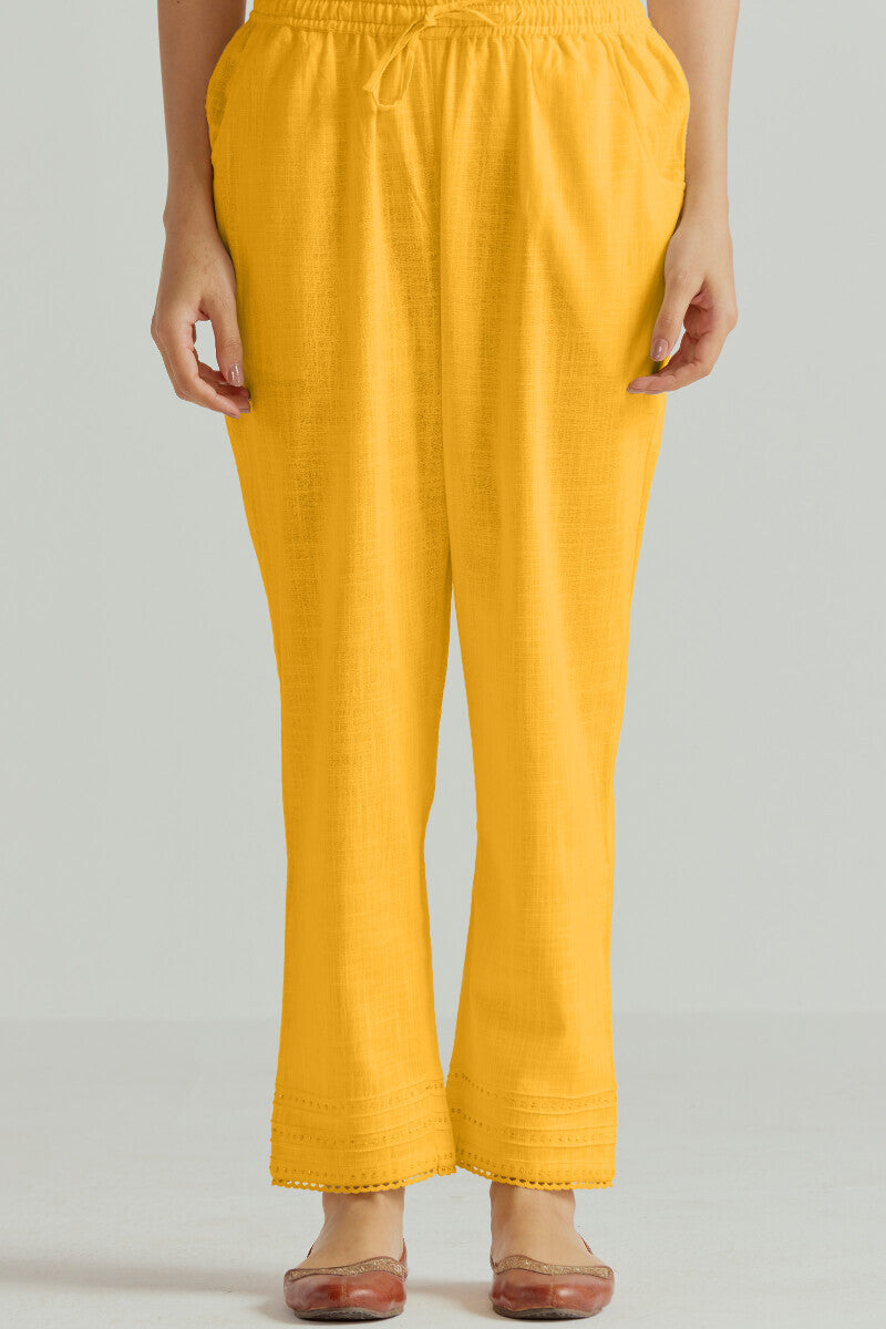 Roza Seerat Yellow Narrow Pants